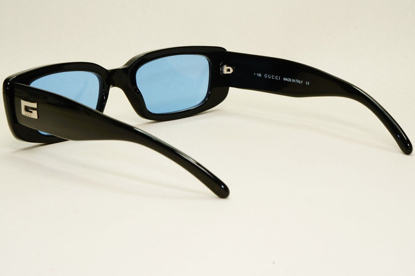 Gucci Sunglasses 1996 Vintage Black Blue Square GG 2409/N/S 807 49mm 141024