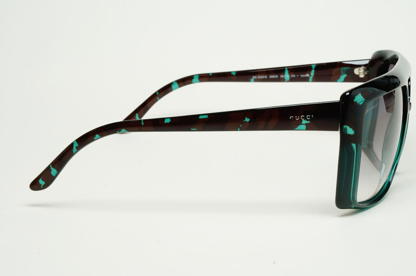 Gucci Sunglasses 2010 Vintage Unisex Turquoise Havana Grey GG 3532/S 396O0 59mm