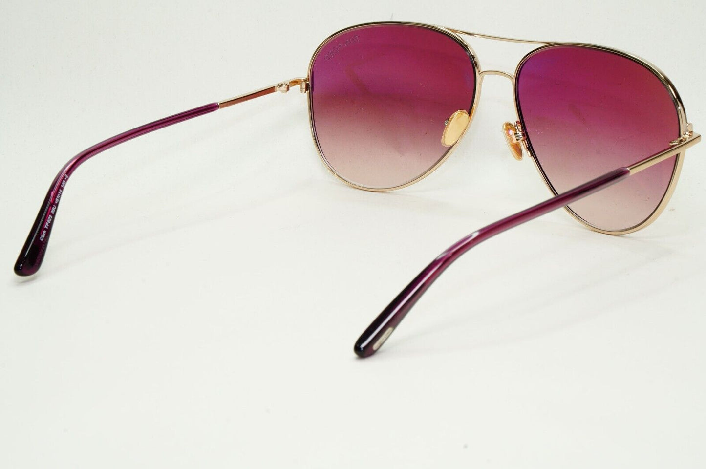 Tom Ford Sunglasses Clark Rose Gold Bordeaux Red Mirror Unisex FT0823 TF 823 28U