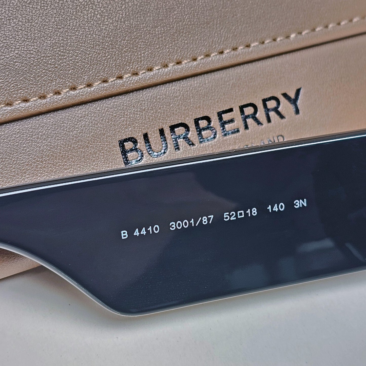 Burberry Sunglasses Black Square Diamante Letters BE 4410 3001/87 52mm