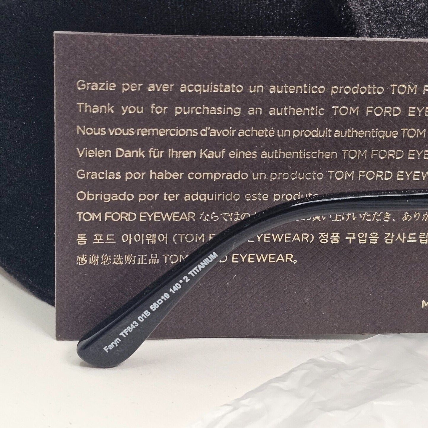 Tom Ford Sunglasses Faryn Titanium Black Brown Grey Gradient TF0843 TF 843 01B