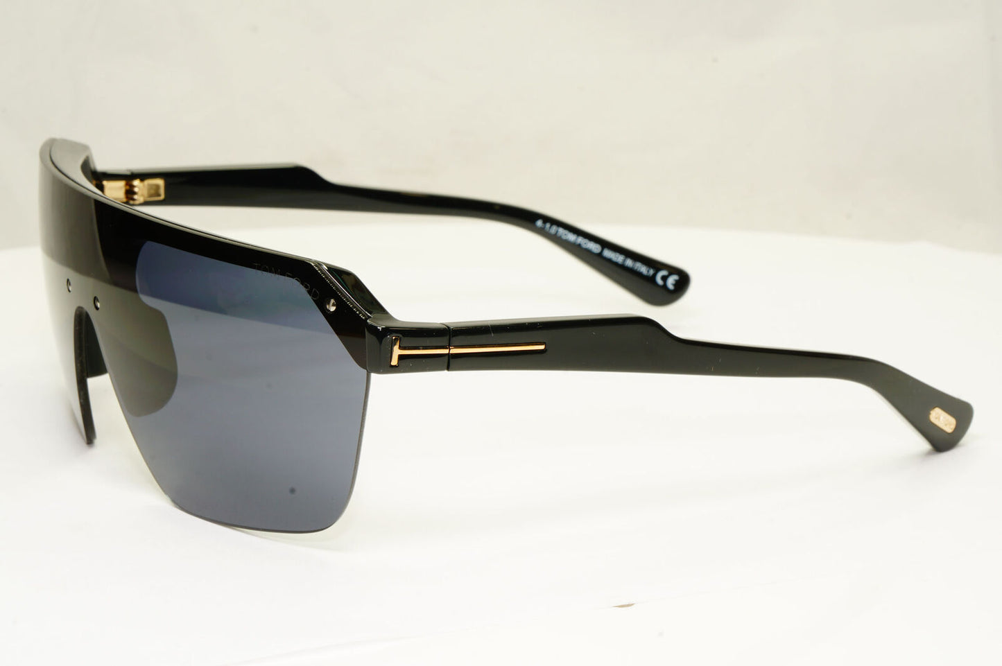 Authentic Tom Ford Mens Shield Visor Glossy Black Sunglasses Razor TF 797 01A