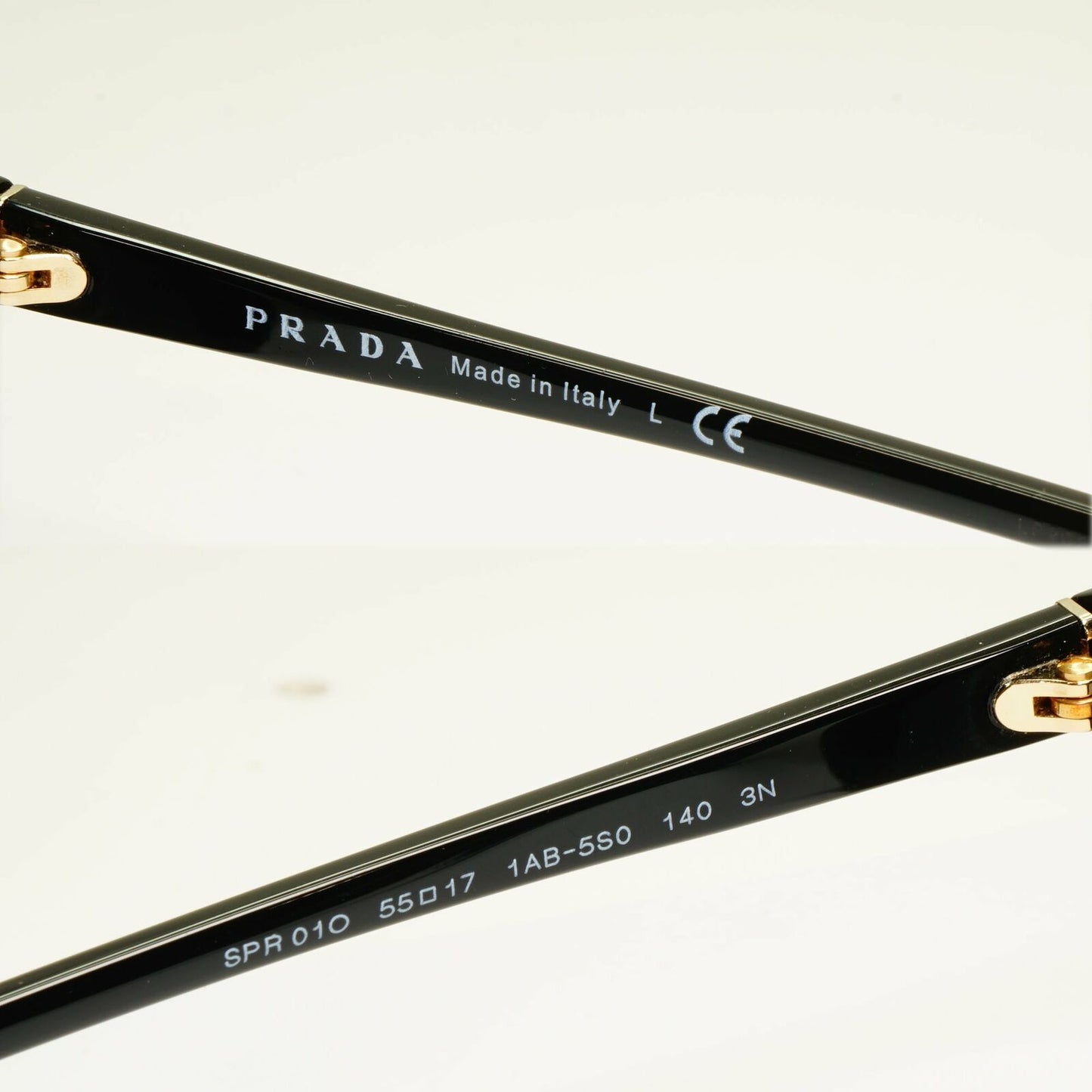 Prada Black Gold Sunglasses Square Designer Luxury Womens PR01OS SPR 01O 1AB-1A1