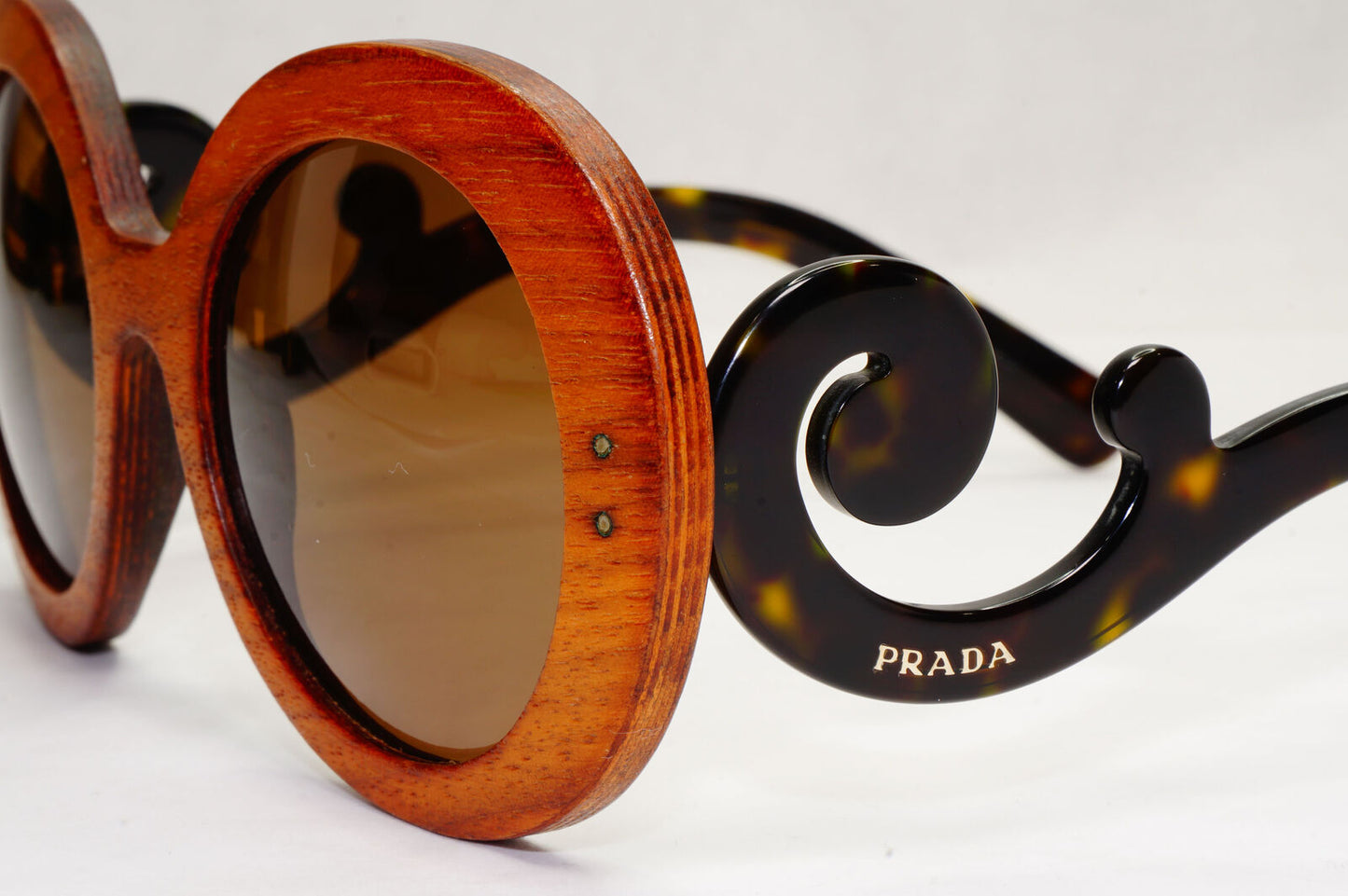Prada Sunglasses Wood Swirl Raw Edition Brown PR27RS SPR 27R IAM-6S1 120124