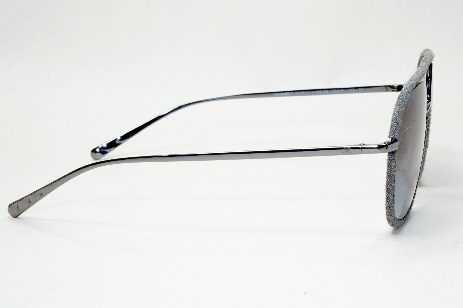 Chanel Sunglasses Denim Gunmetal Grey Gradient Pilot 4249-J c.108/S6 53mm