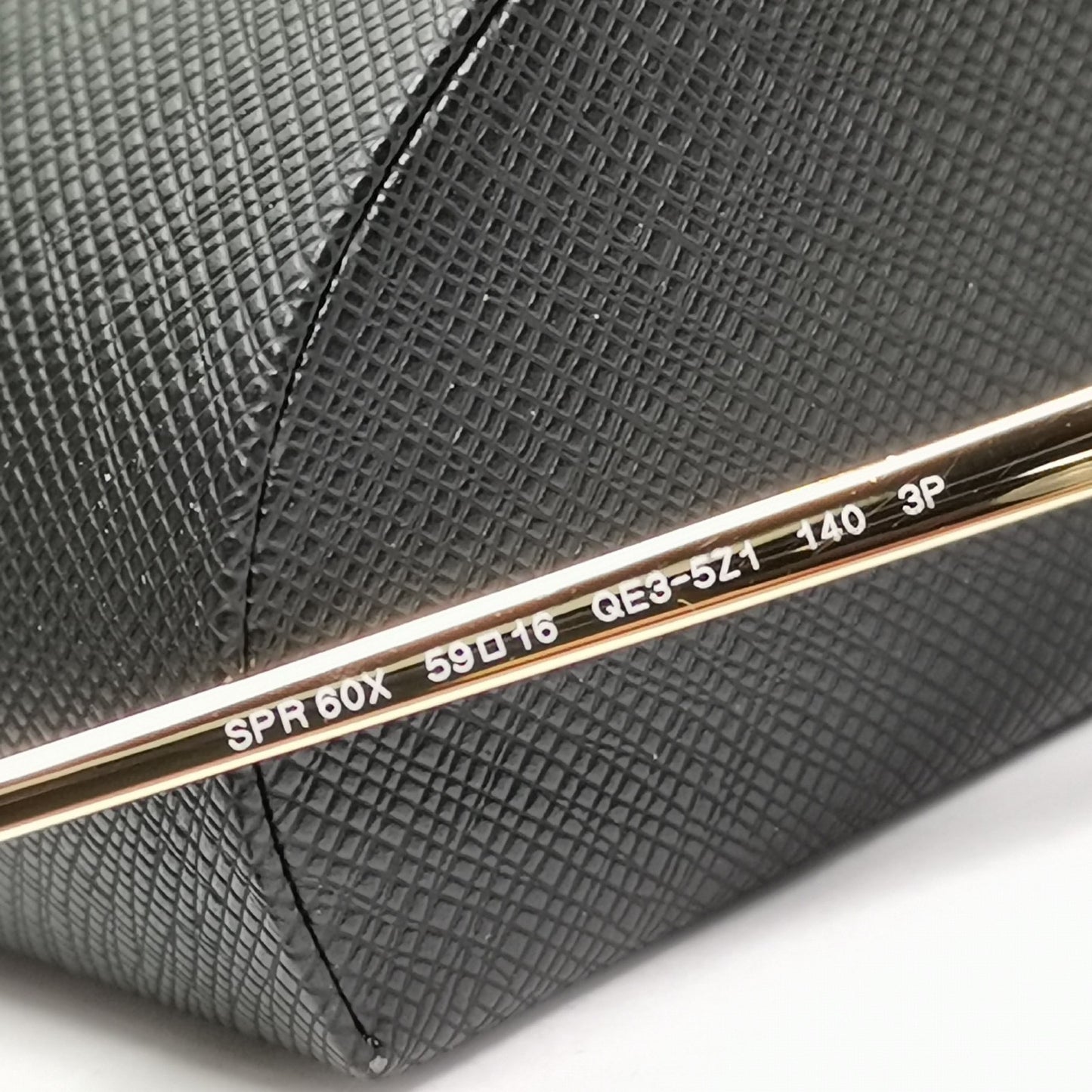 Prada Sunglasses Polarized Black Grey Gold Square PR60XS SPR 60X QE3-5Z1