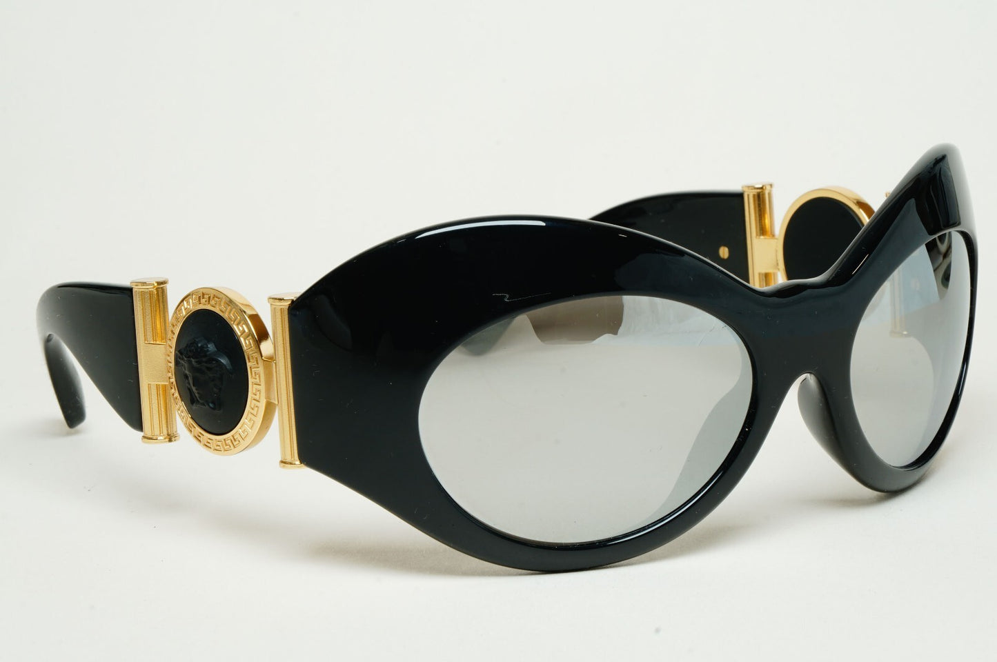 Versace Sunglasses Black Silver Gold Medusa Large Oversized MOD VE 4462 GB1/6G