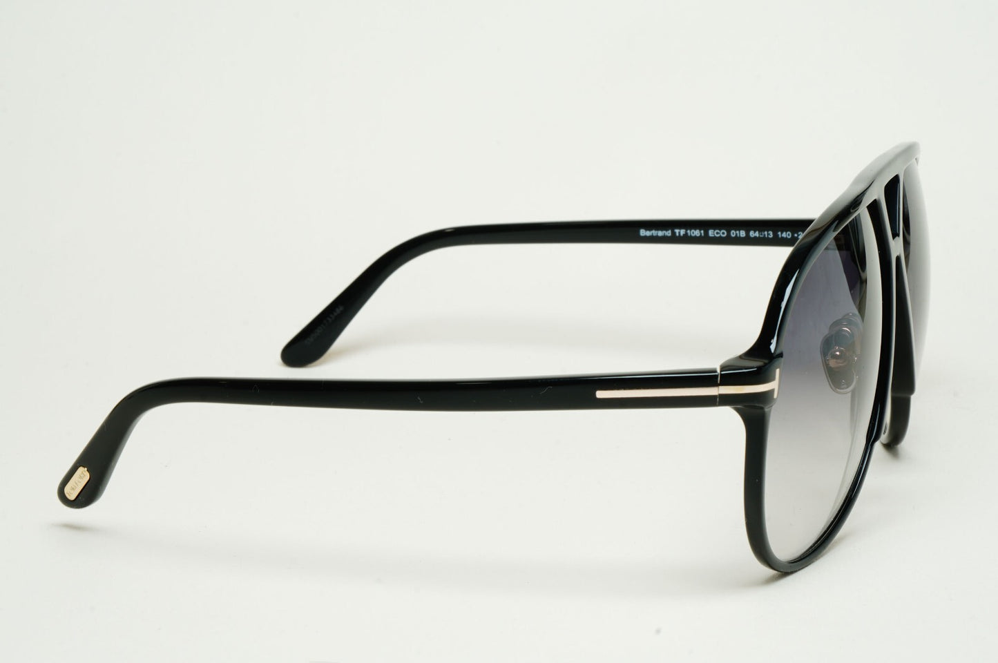 Tom Ford Sunglasses Bertrand Black Pilot Grey Gradient Large FT1061 TF 1061 01B