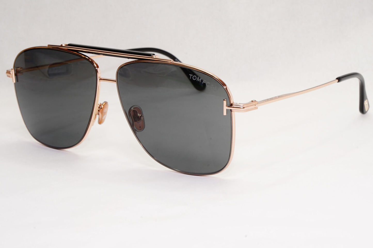 Tom Ford Sunglasses Jaden Gold Grey Metal Pilot Square FT1017 TF 1017 28A