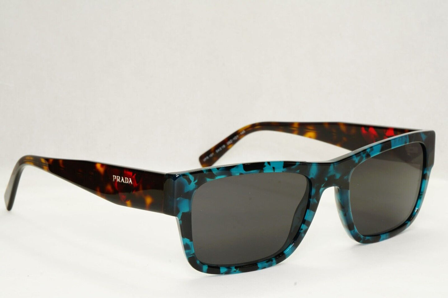 Prada Sunglasses Teal Green Brown Red Havana Square PR15YV VPR 15Y 06Z-1O1 54mm