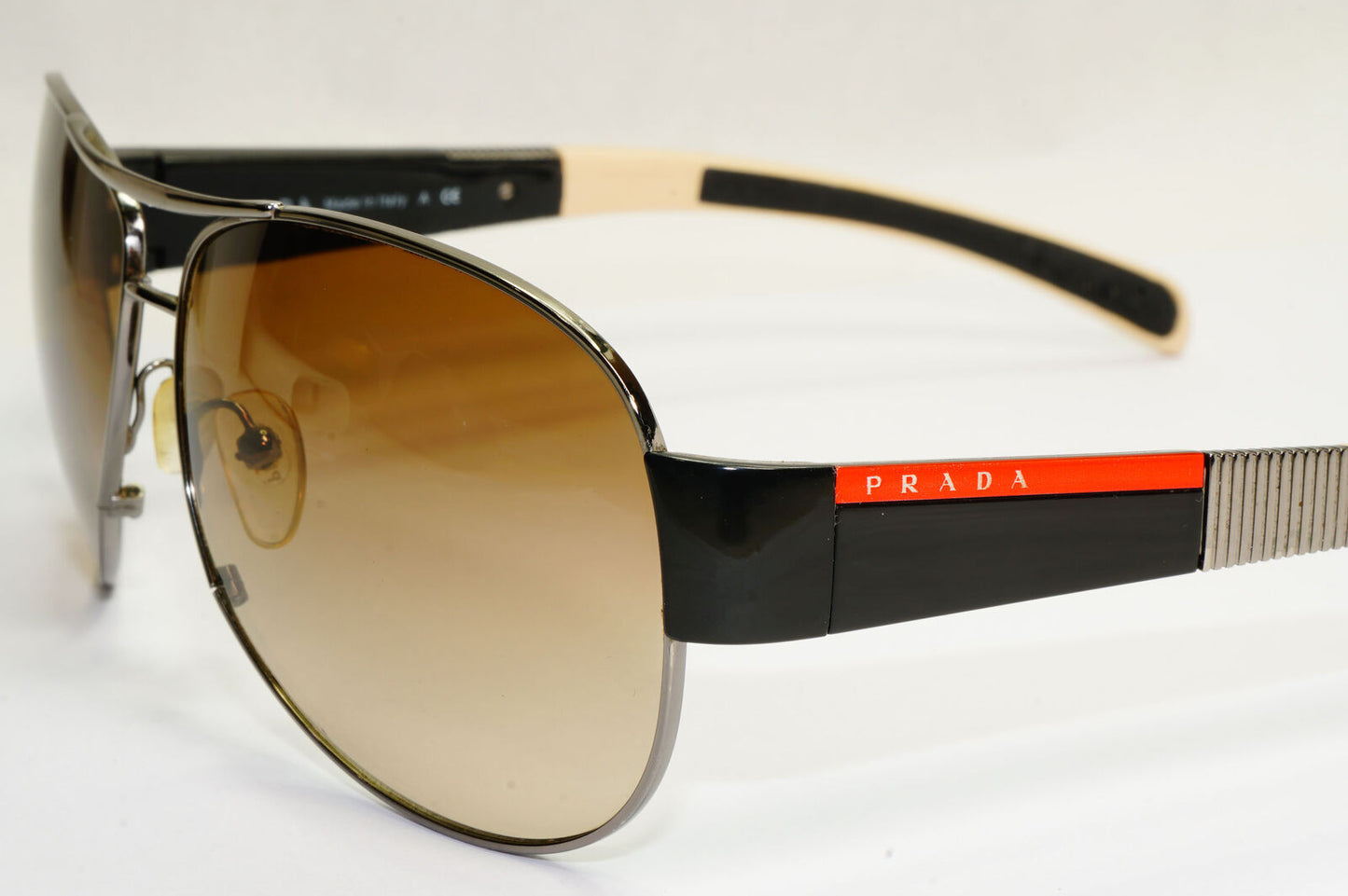 Prada Sunglasses 2006 Vintage Pilot Brown Black PS51HS SPS 51H 5AV-6S1 130224