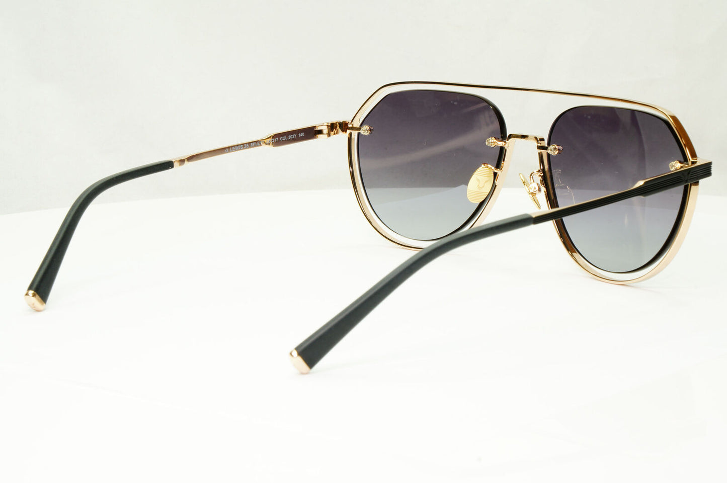 Police Lewis Hamilton F1 Sunglasses Blac kGradient Gold Pilot SPL E17 COL 302Y
