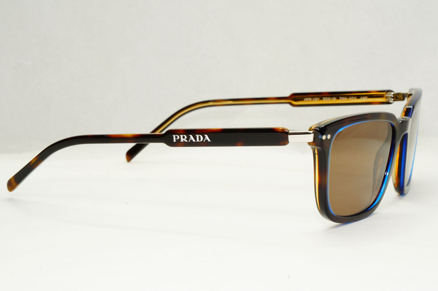 Prada Sunglasses Brown Blue Denim Tortoiseshell PR13YV VPR 13Y ZXH-1O1 53mm