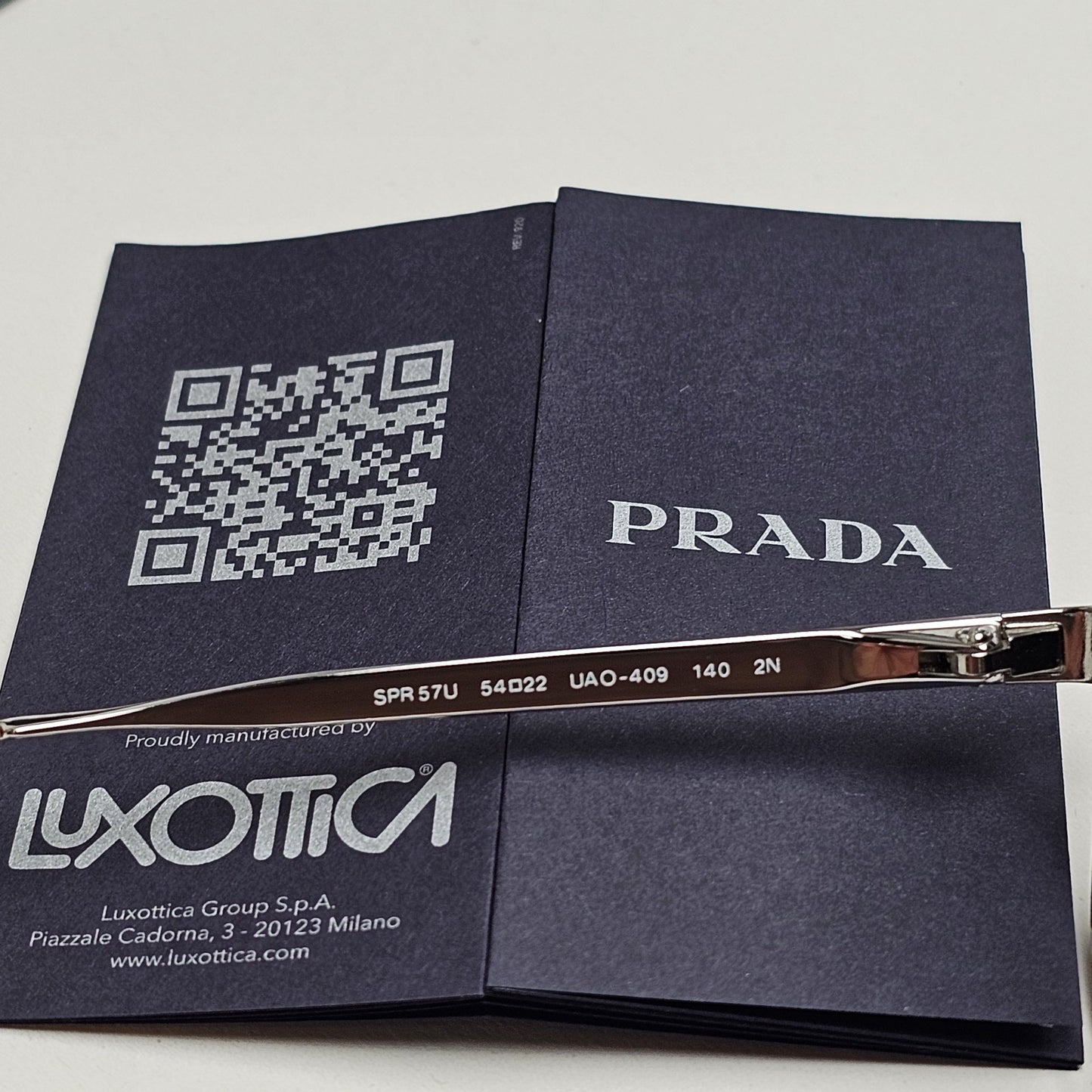 Prada Sunglasses Silver Brown Tortoise Grey Pale Violet PR57US SPR 57U UAO-409