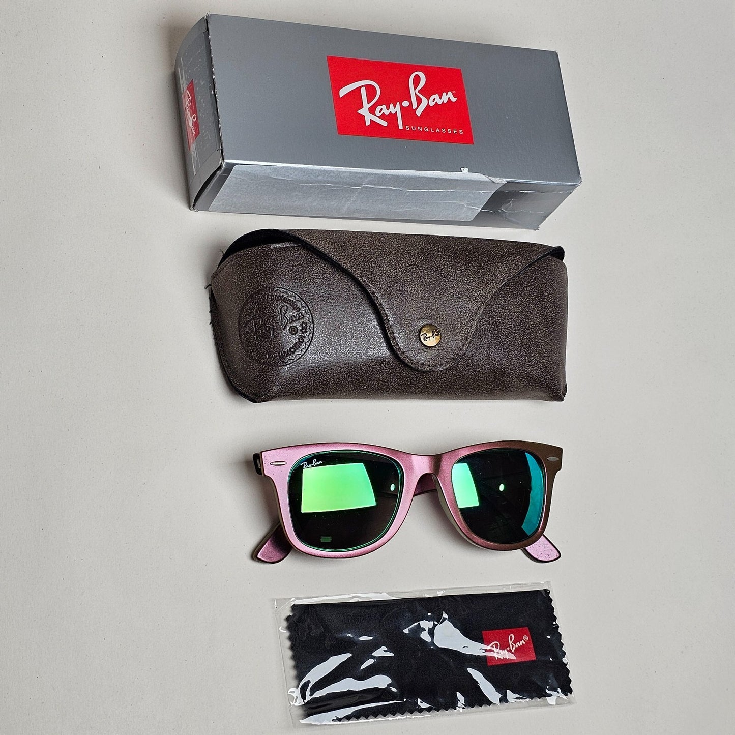Ray-Ban Sunglasses Wayfarer Cosmo Jupiter Metallic Brown RB 2140 6110/19 200225
