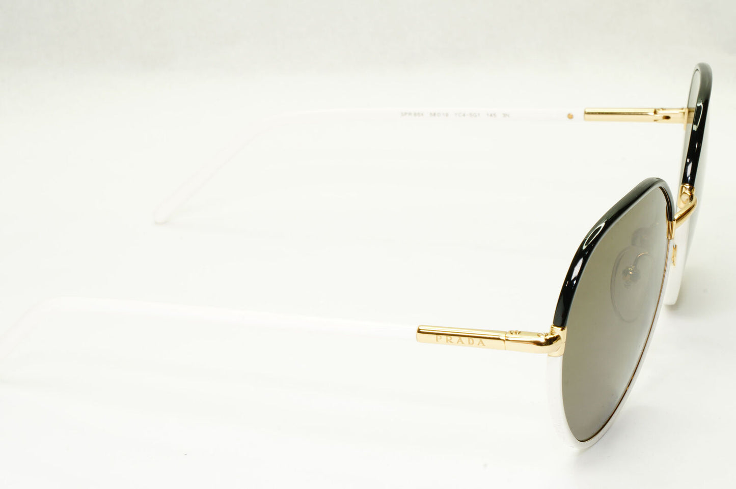 Prada Sunglasses Brown Gold Black White Round PR65XS SPR 65X YC4-5G1