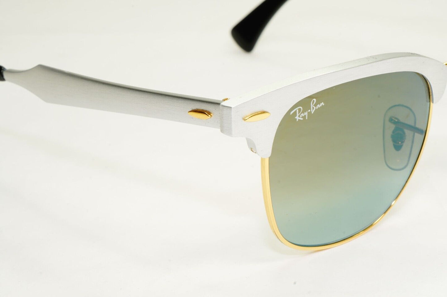 Ray-Ban Sunglasses Clubmaster Aluminum Green Mirror Gradient RB 3507 137/9J 51mm