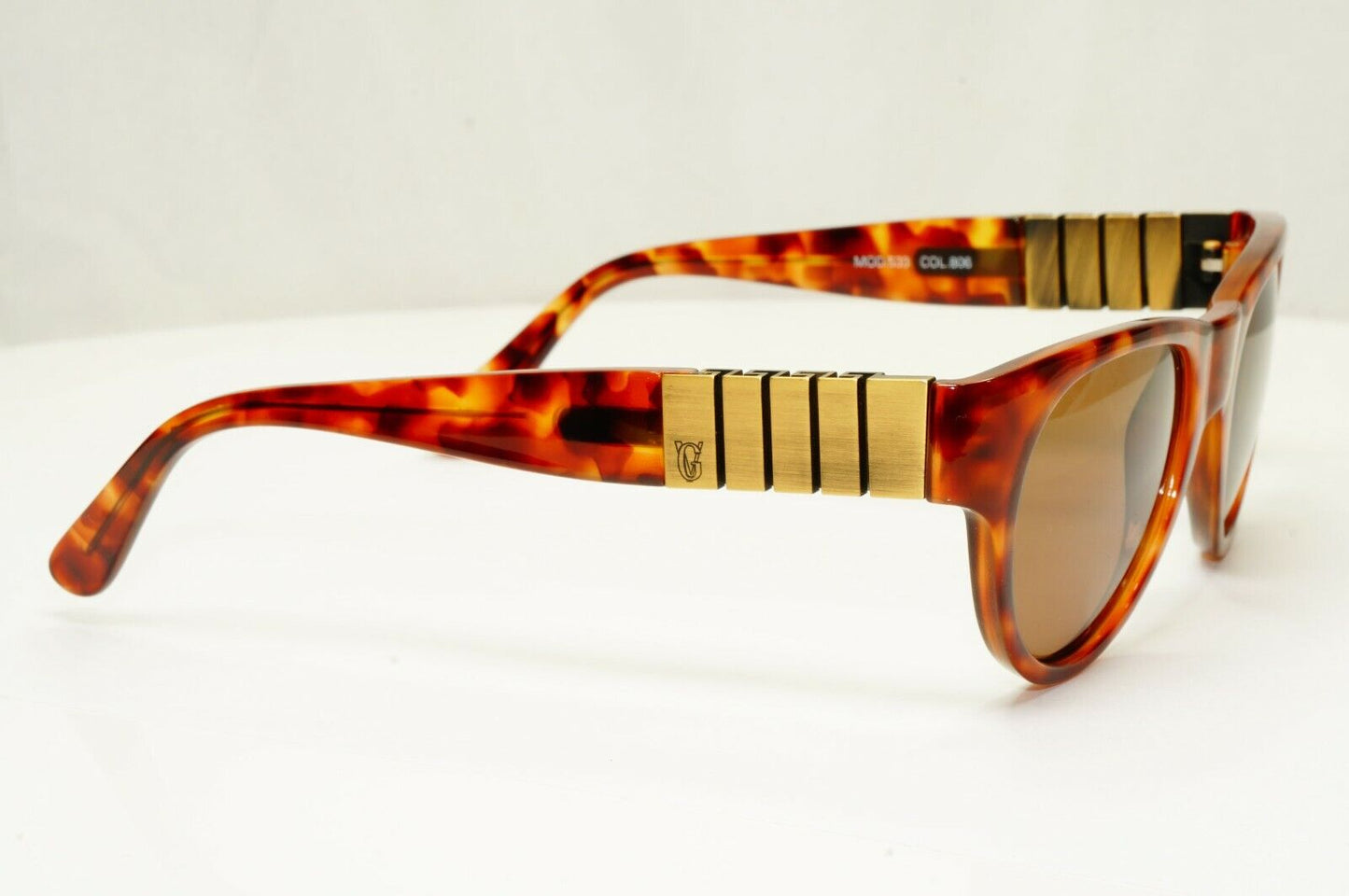 Gianni Versace 1996 Mens Vintage Brown Gold Square Sunglasses MOD 533 COL 806