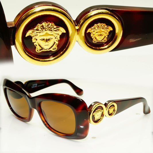 Gianni Versace 1996 Womens Vintage Gold Medusa Sunglasses MOD 417 COL 900