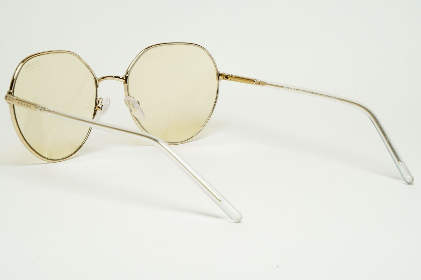 Prada Sunglasses Photochromic Gold Yellow Round PR65XS SPR 65X ZVN-01F