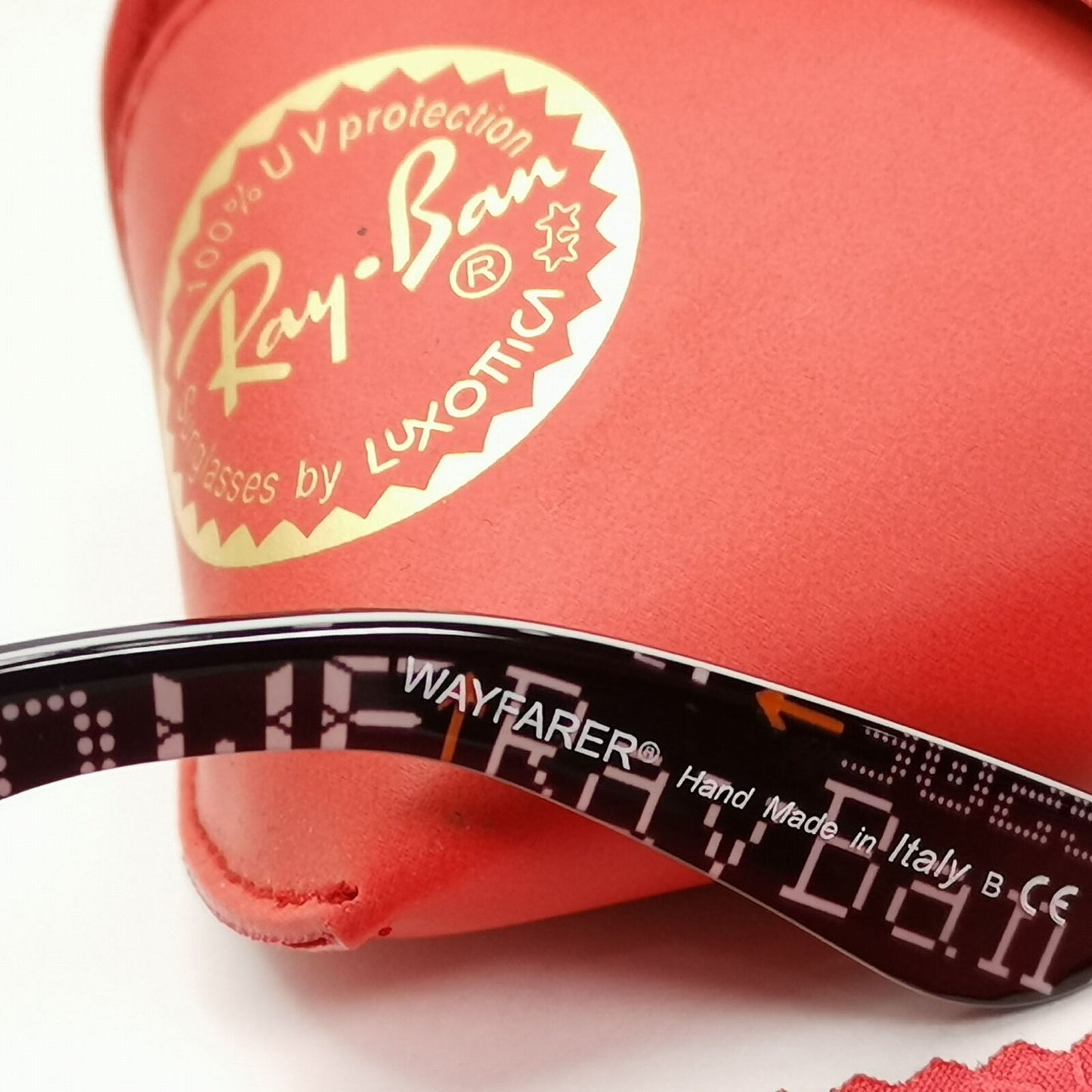 Ray-Ban Wayfarer Sunglasses Prints Pink Copper Mirror RB 2140 1201/Z2 310323