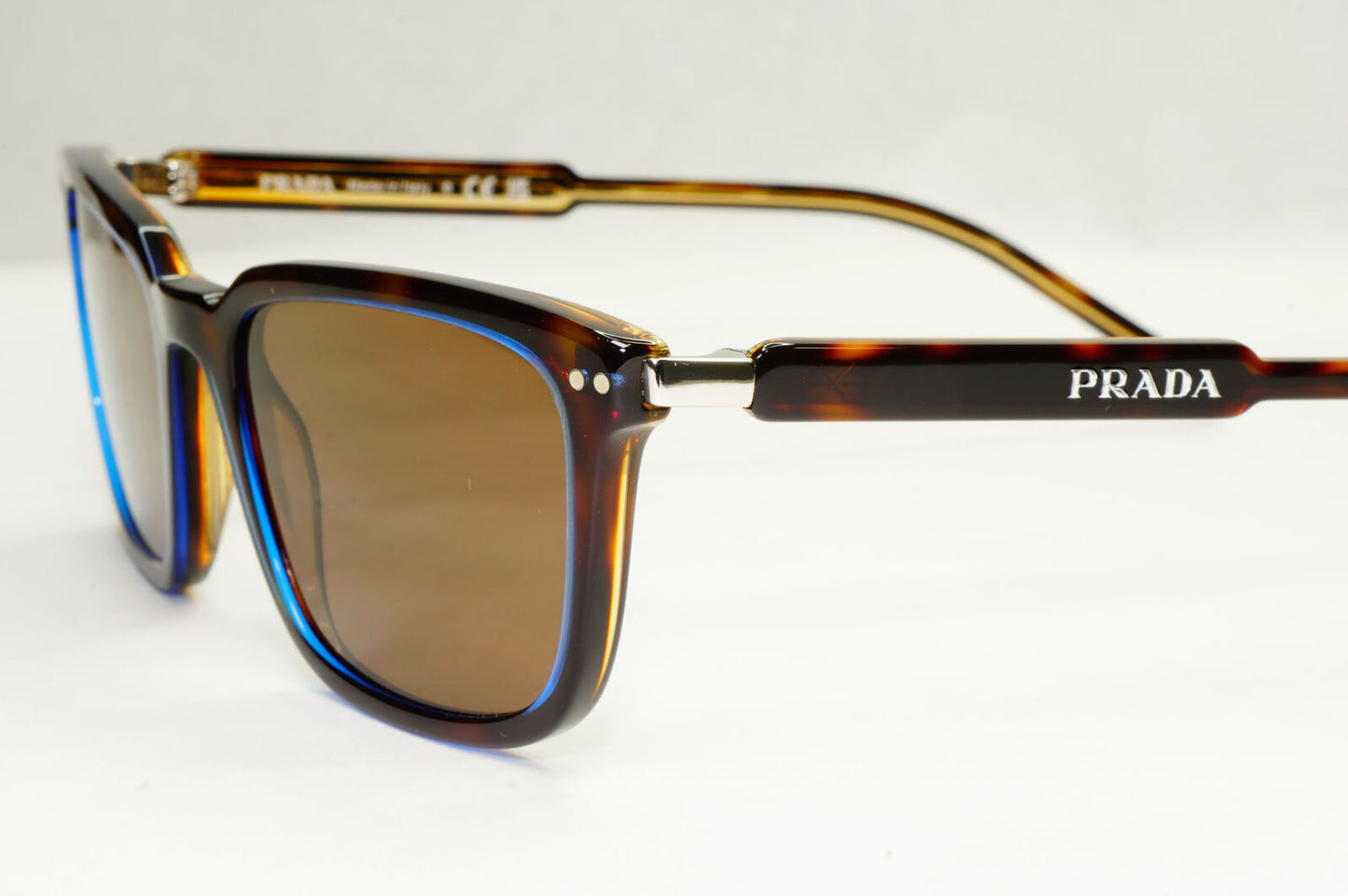 Prada Sunglasses Brown Blue Denim Tortoiseshell PR13YV VPR 13Y ZXH-1O1 53mm