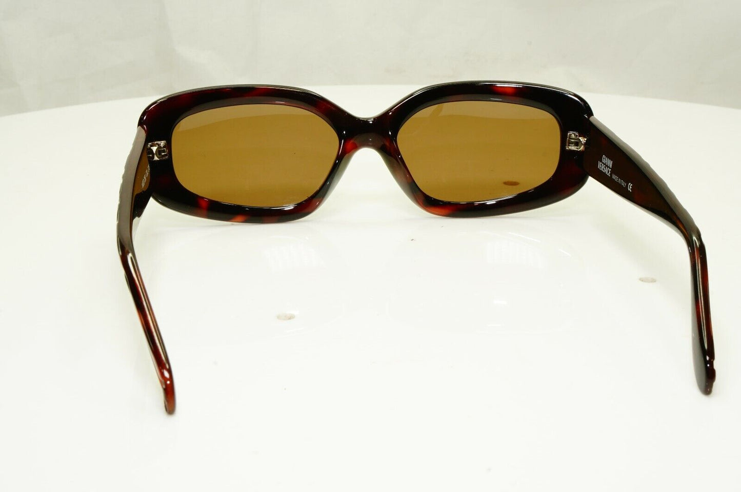 Gianni Versace 1996 Unisex Vintage Brown Gold Medusa Sunglasses MOD 256 COL 375