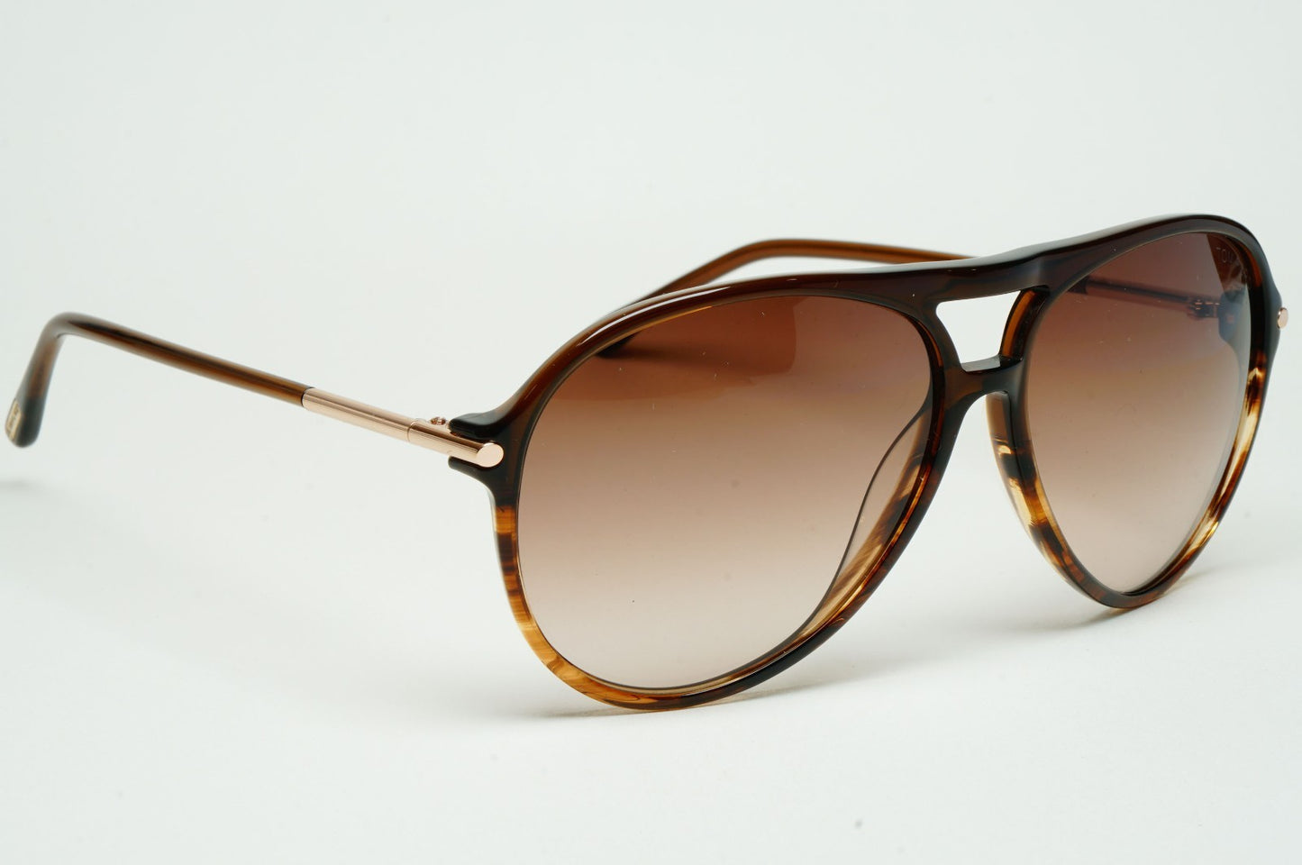 Tom Ford Sunglasses Matteo Gold Brown Gradient Pilot FT0254 TF 254 50F