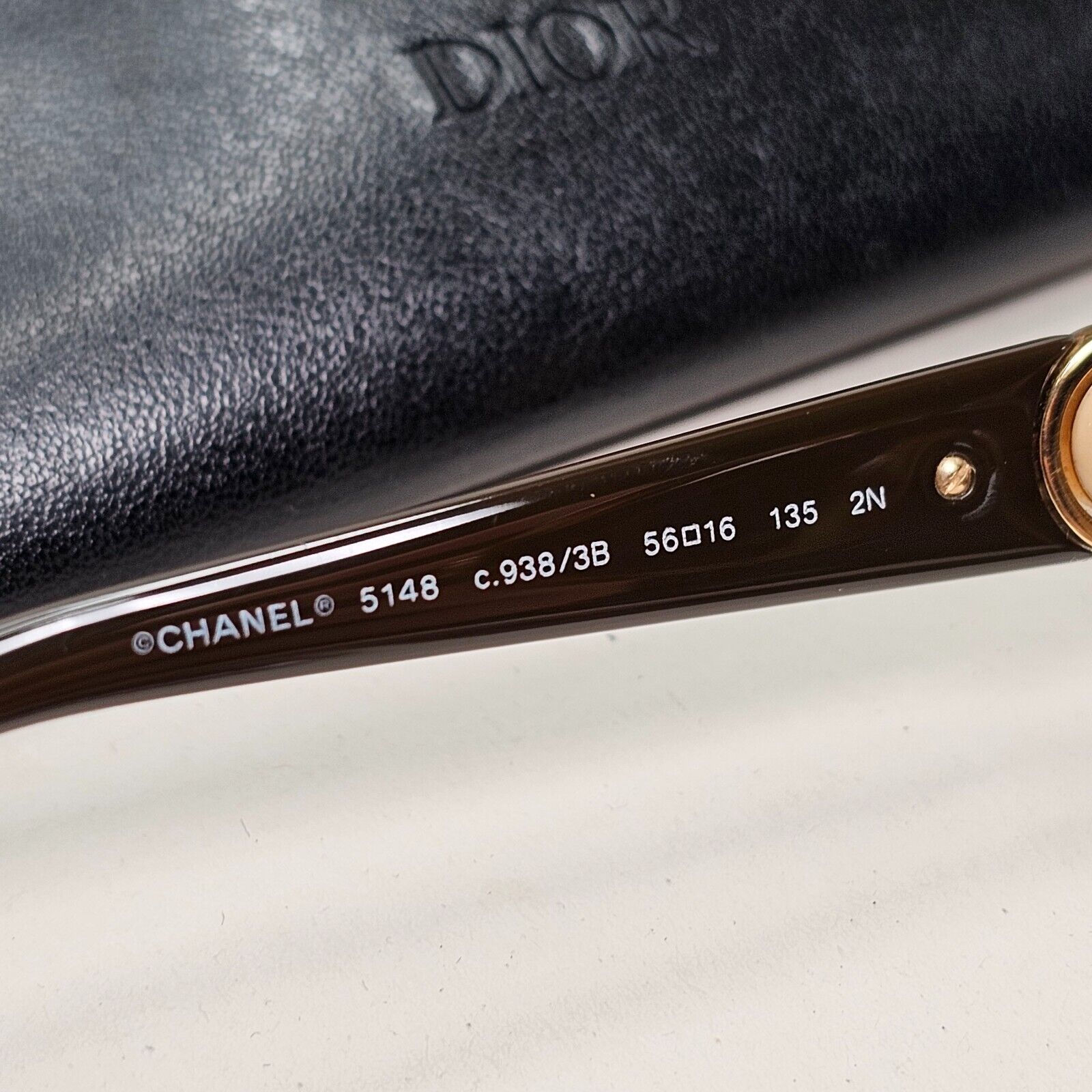 Chanel Sunglasses 2009 Square Brown Gold Tortoise 5148 c.938/3B 56mm 031124