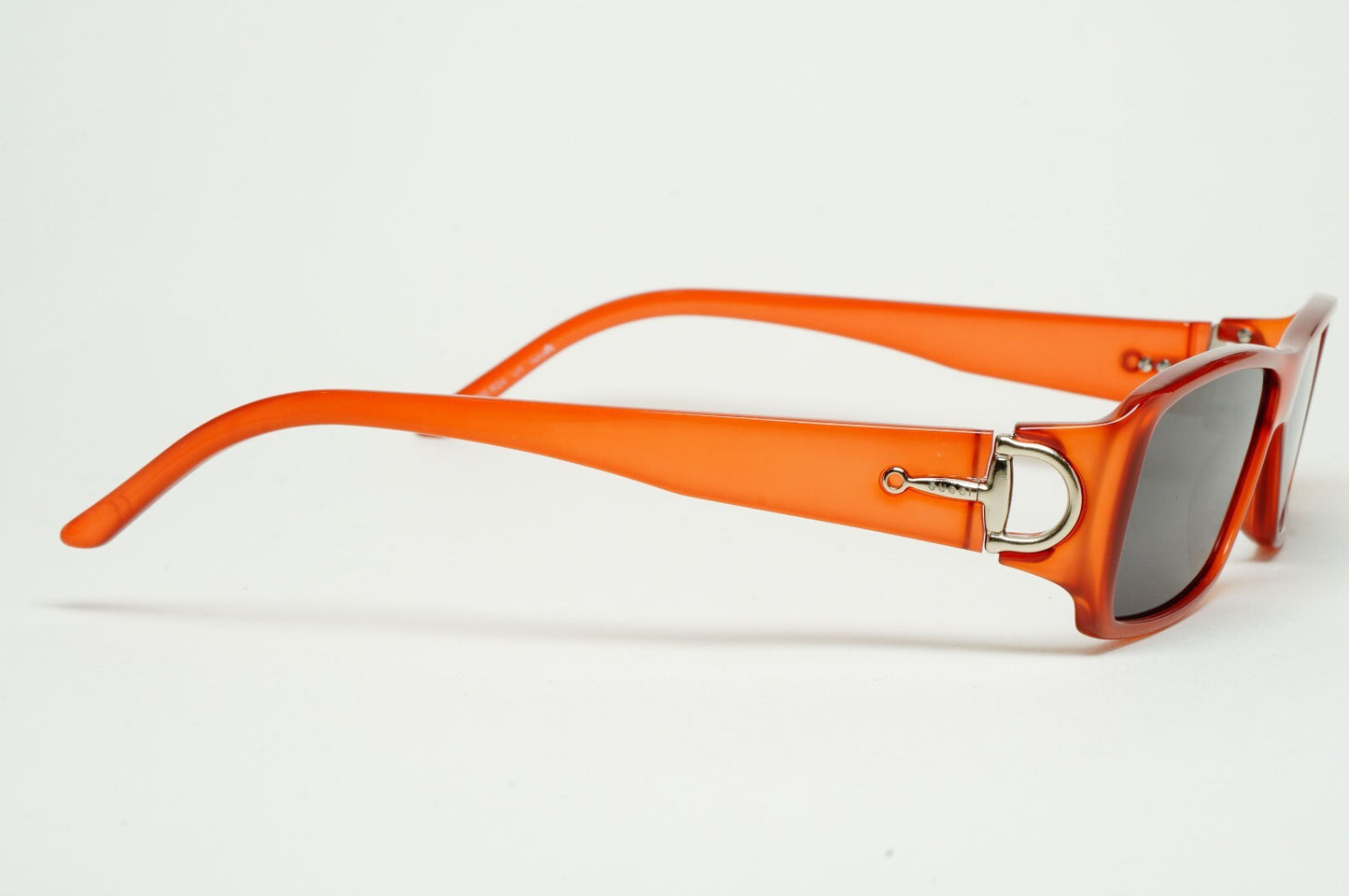 Gucci Sunglasses 2004 Vintage Coral Opalin Pale Red Black Rectangle GG 1524 U1T