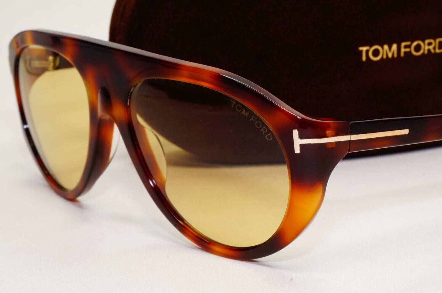 Tom Ford Sunglasses Rex-02 Photochromic Brown Yellow FT1001 TF 1001 53E 57mm