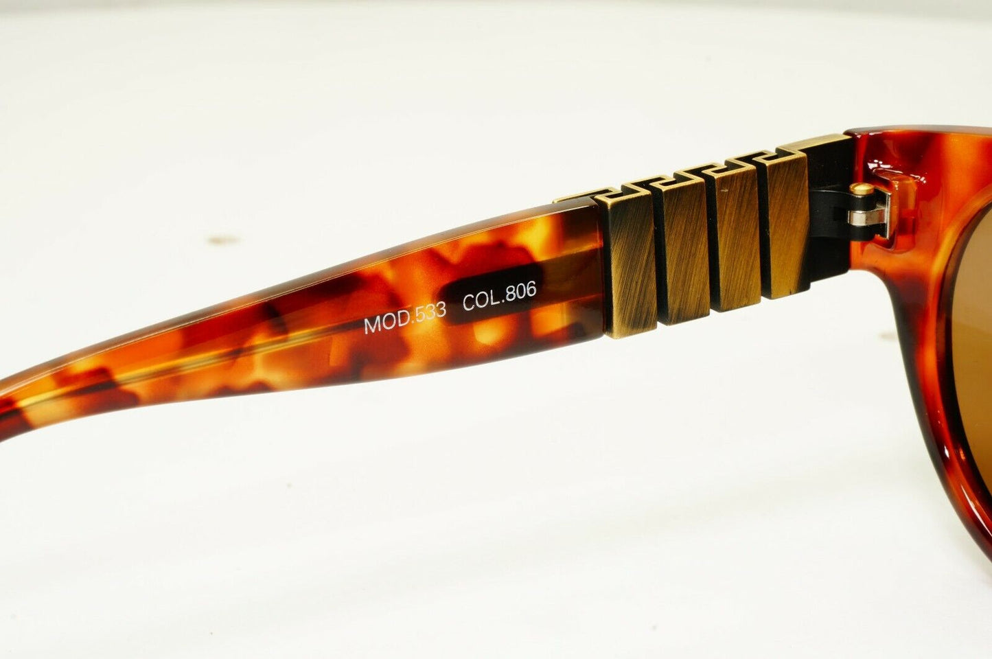 Gianni Versace 1996 Mens Vintage Brown Gold Square Sunglasses MOD 533 COL 806