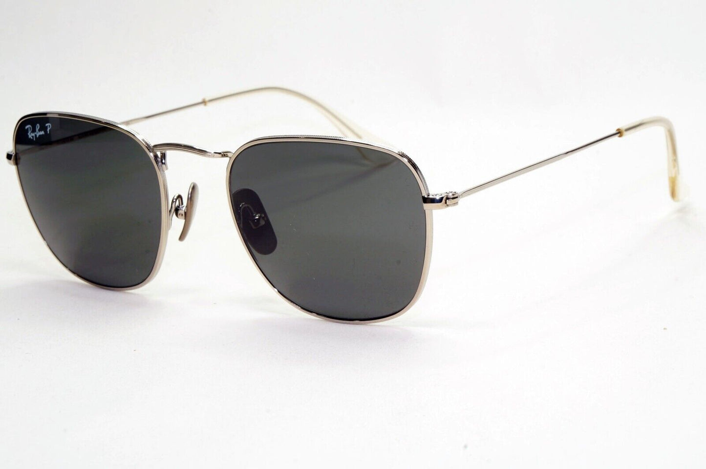 Ray-Ban Sunglasses Frank Titanium Polarized Silver Black RB 8157 9209/48 51mm