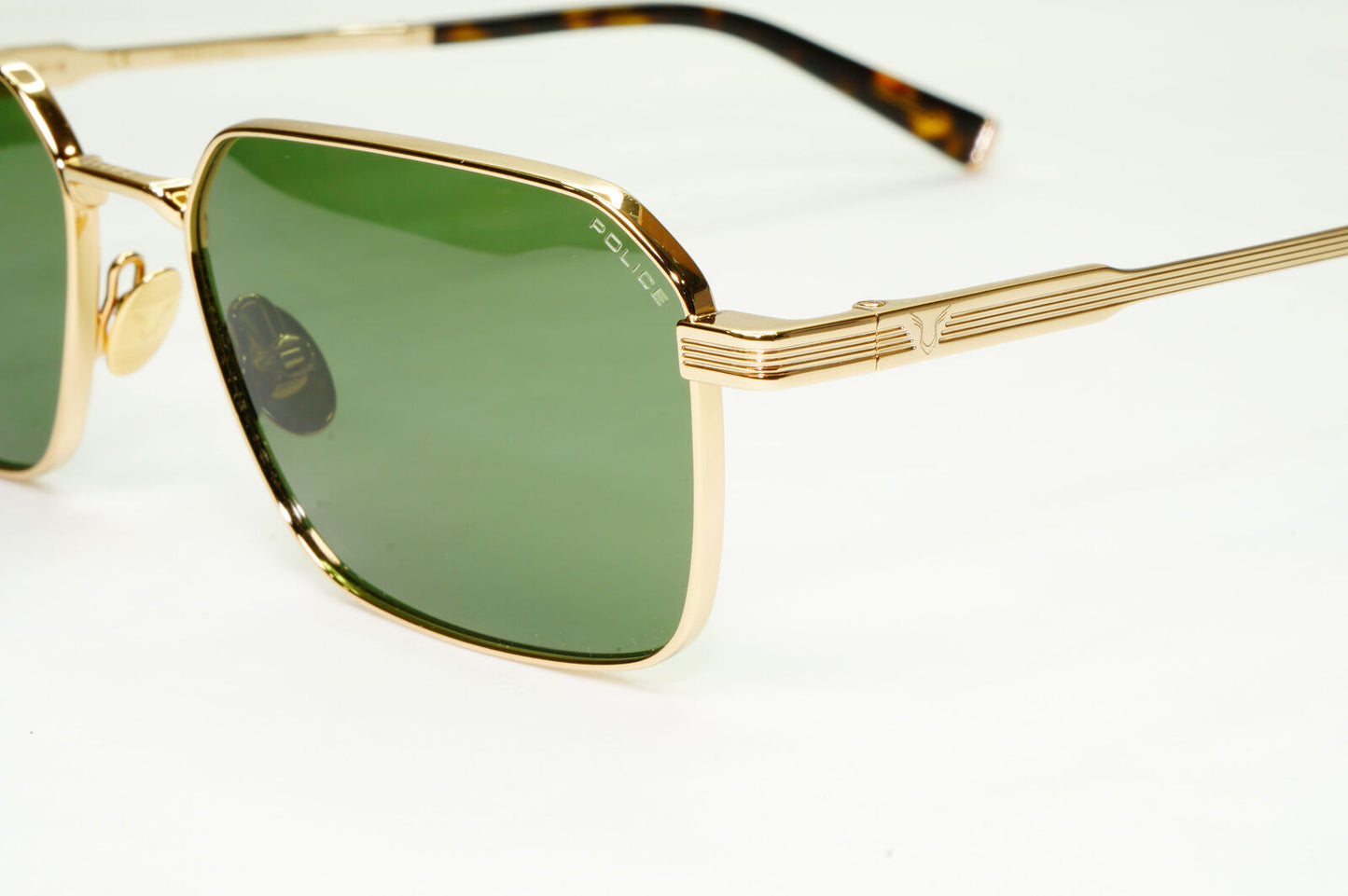 Police x Lewis Hamilton Sunglasses F1 Gold Green SPL G33 Lewis 45 COL 0300