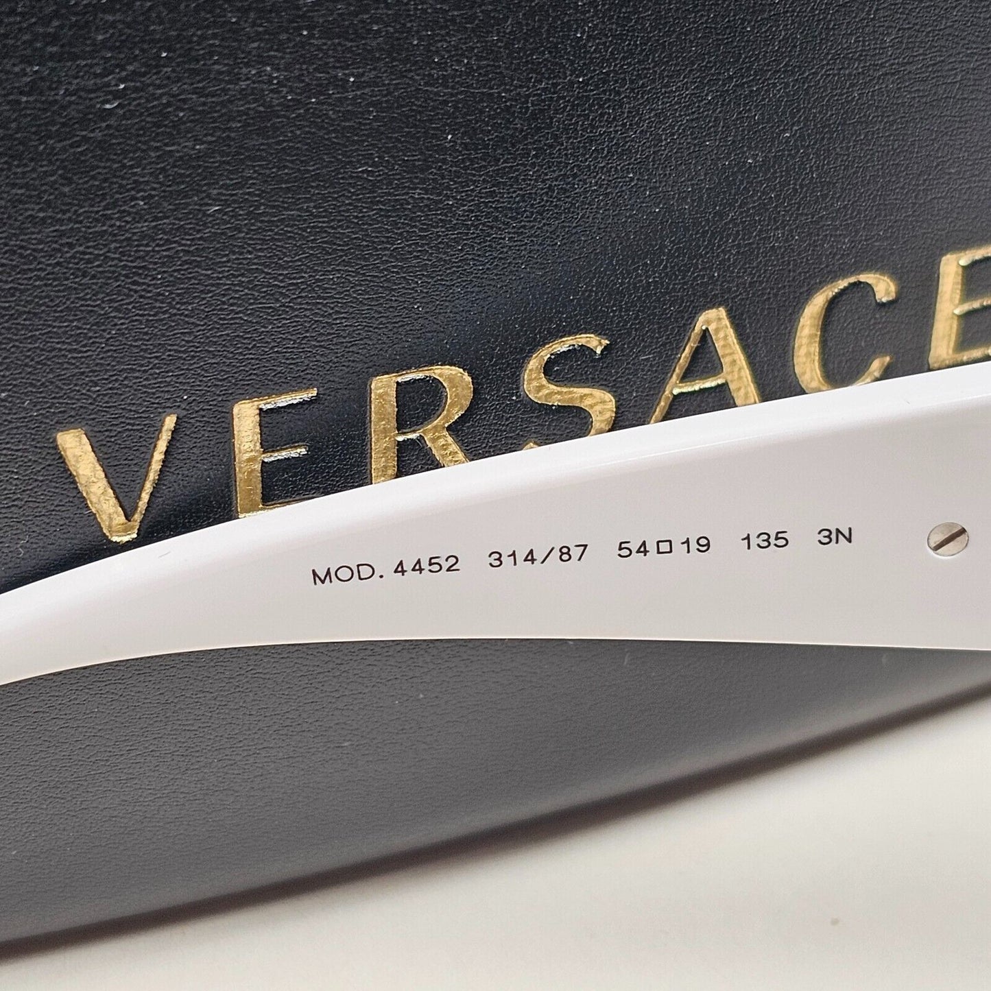 Versace Sunglasses White Silver Medusa Grey Square MOD VE 4452 314/87 54mm