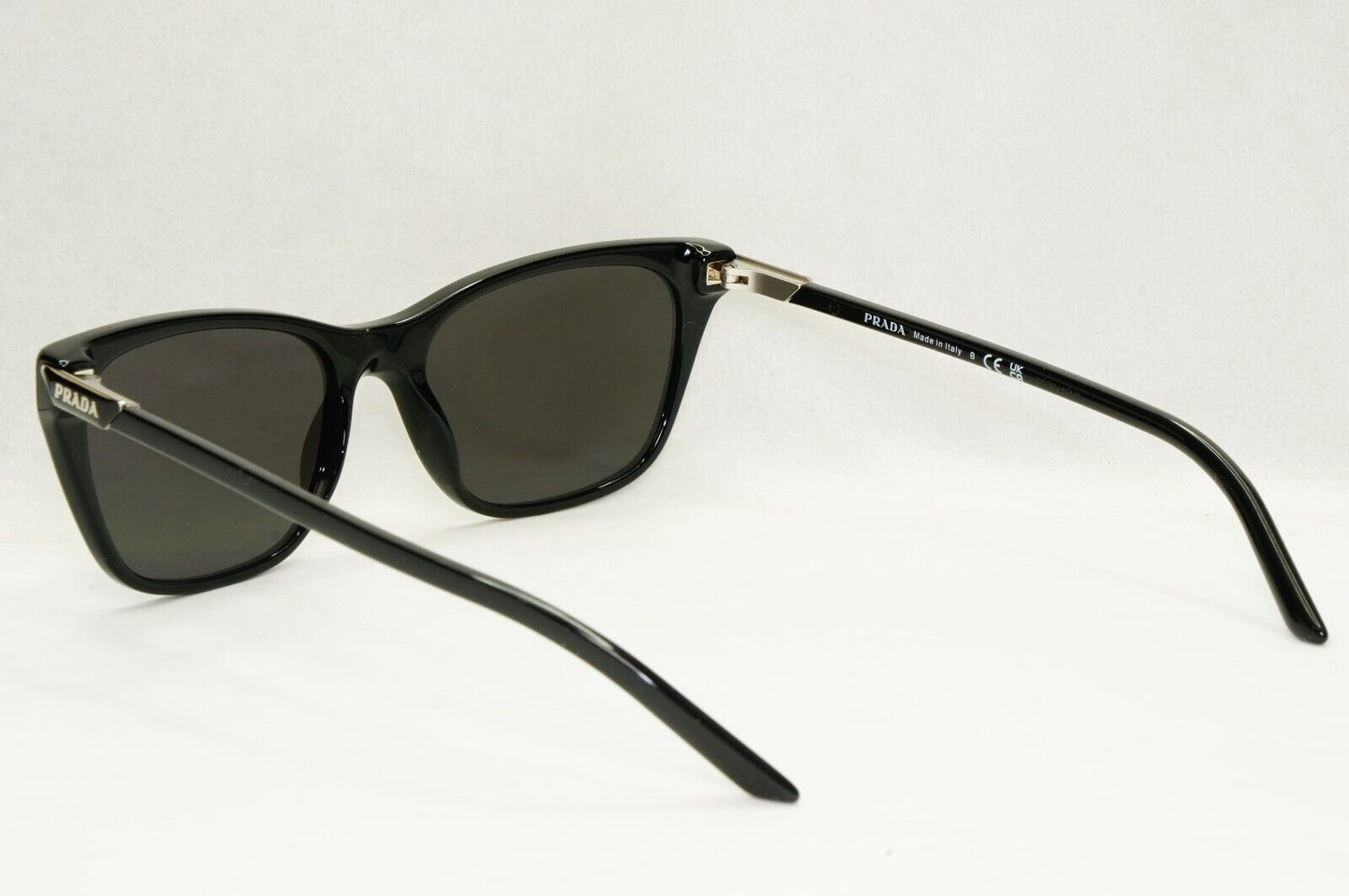 Prada Sunglasses Black Square Glossy Fashion PR05YV VPR 05Y 1AB-1O1 53mm
