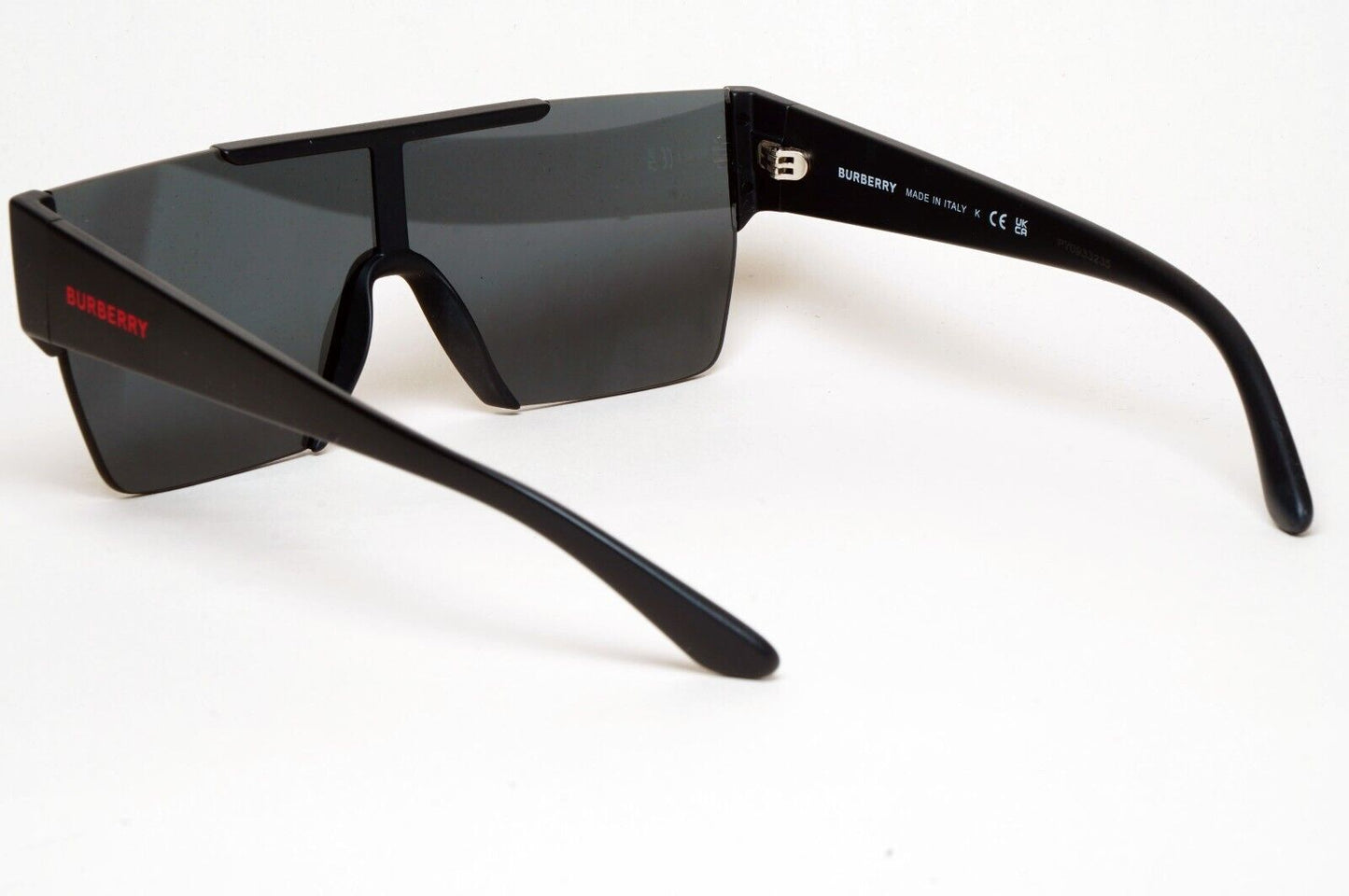 Burberry Sunglasses Black Shield Visor Dark Grey Square BE 4291 3964/87