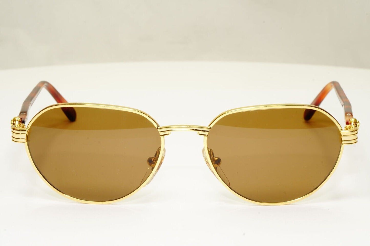 Gianni Versace 1995 Vintage Gold Medusa Unisex Brown Sunglasses MOD G52 COL 17L