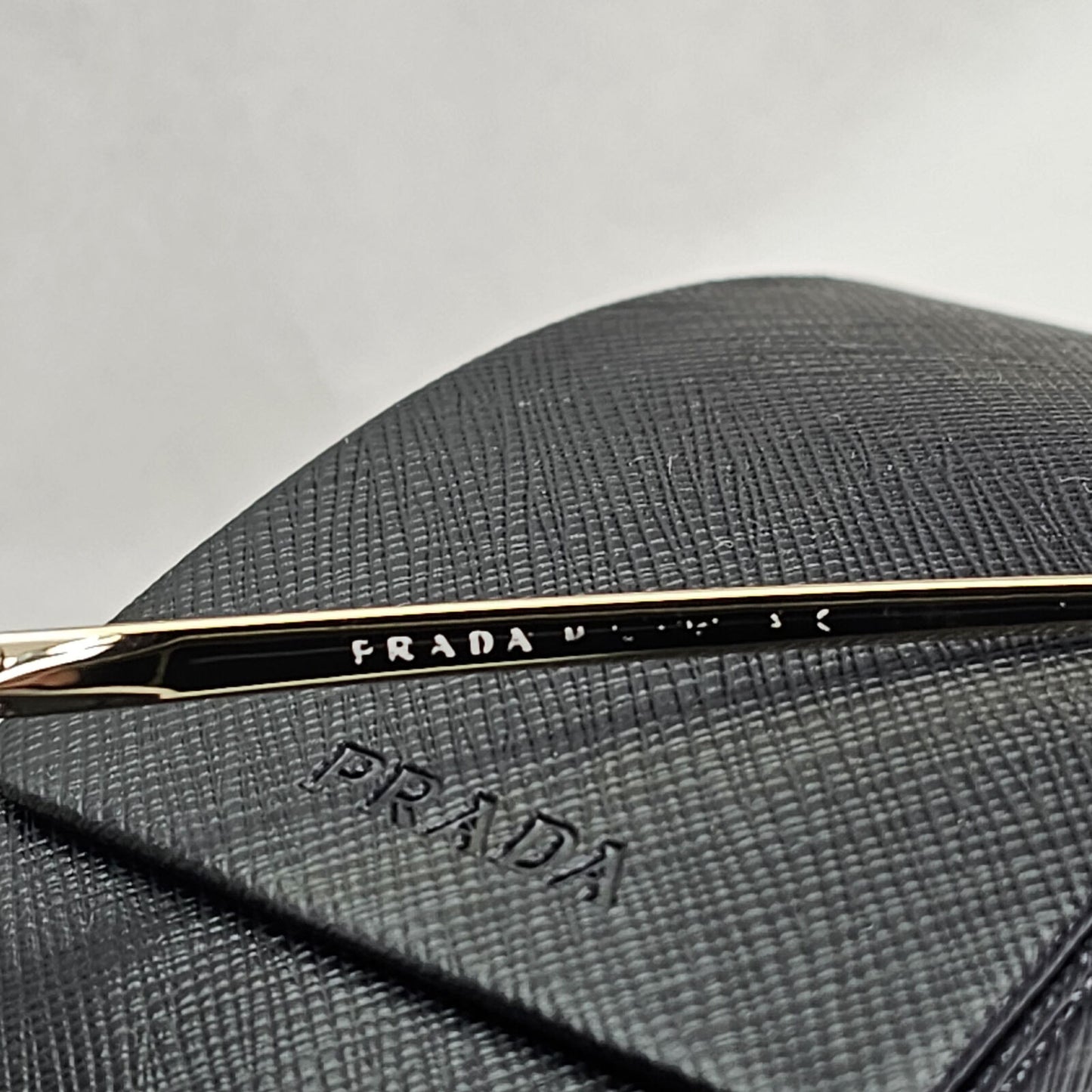 Prada Sunglasses Gold Black Square Metal PR60XS SPR 60X 07B-4K0 59mm 120124
