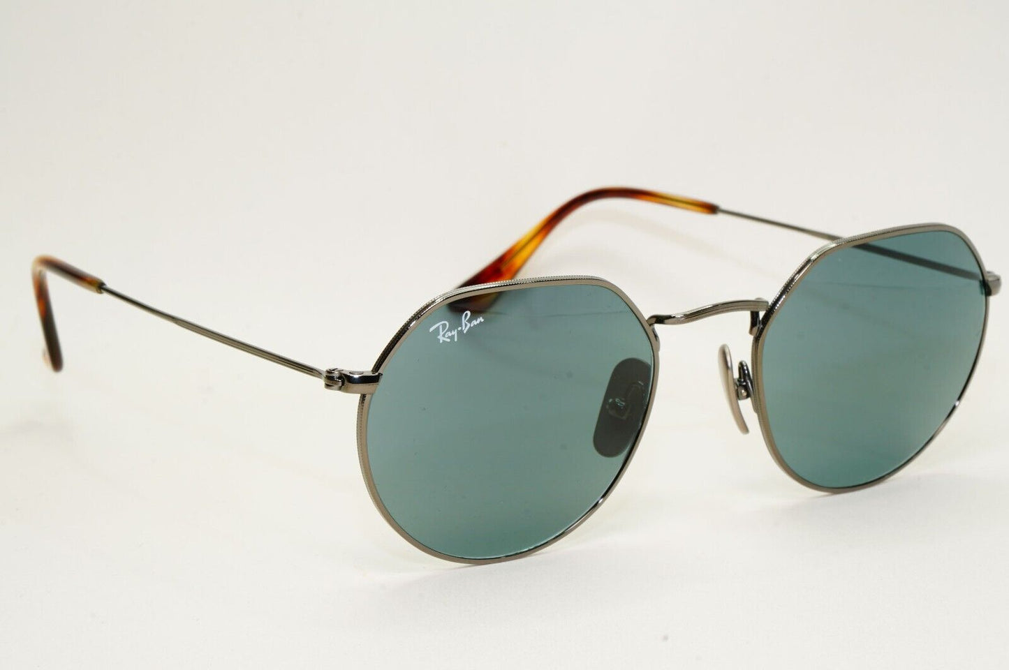 Ray-Ban Sunglasses Jack Titanium Gunmetal Blue Round RB 8165 9244/R5 51mm