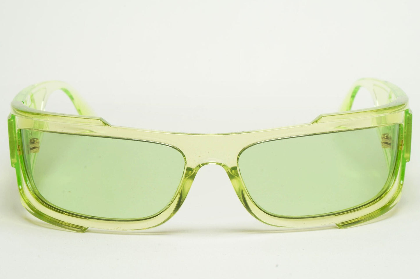 Versace Sunglasses Unisex Wrap Gold Medusa Transparent Green MOD VE 4446 5413/7