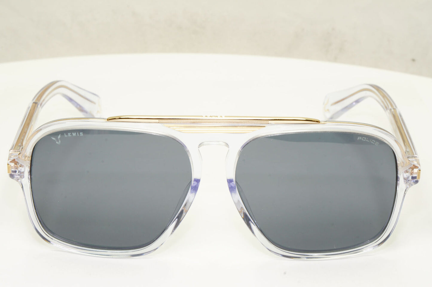 Police Lewis Hamilton F1 Sunglasses Grey Transparent Gold SPL E20 COL 0P79 38