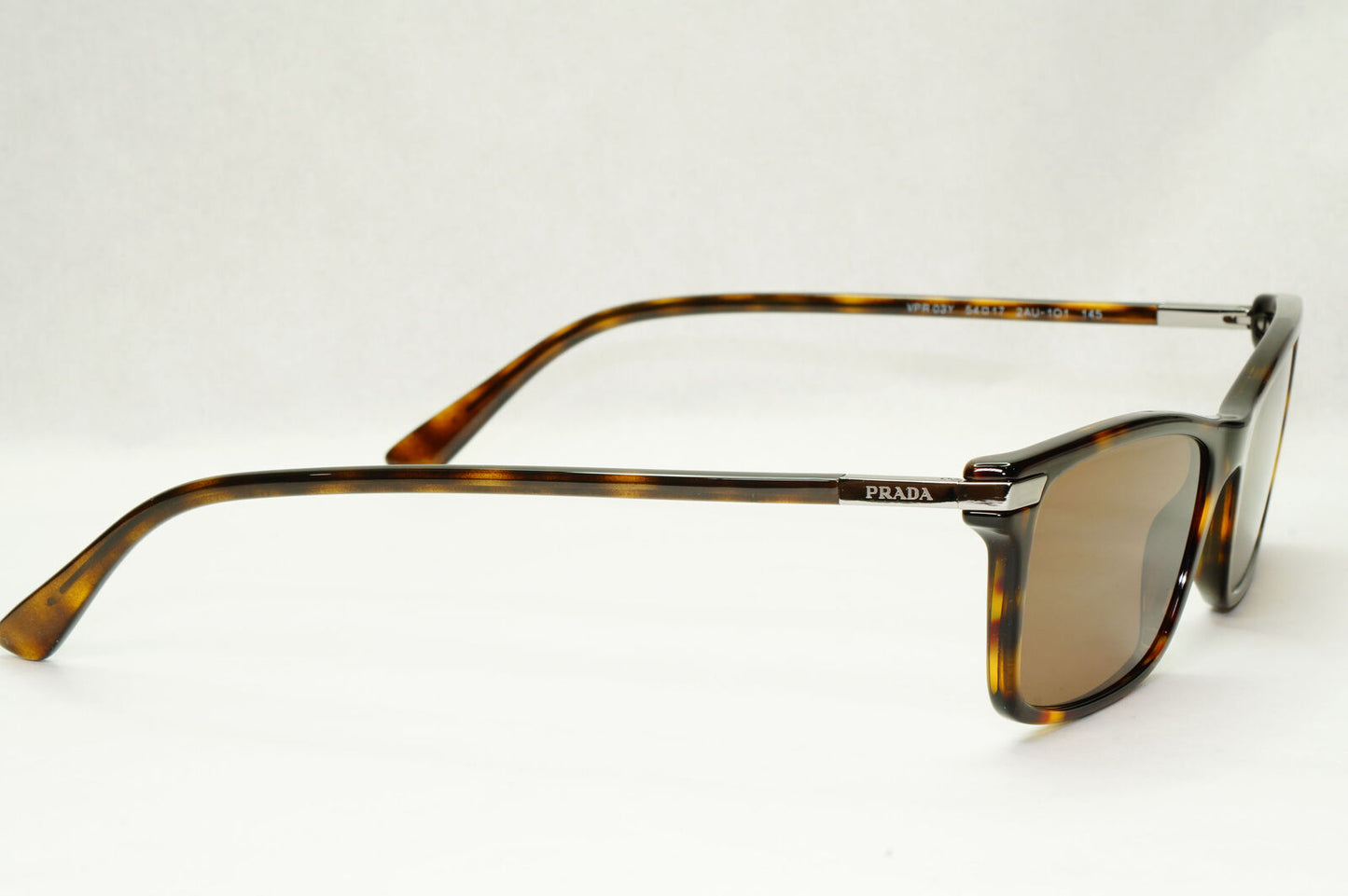 Prada Sunglasses Brown Havana Rectangle Tortoise PR03YV VPR 03Y 2AU-1O1 54mm