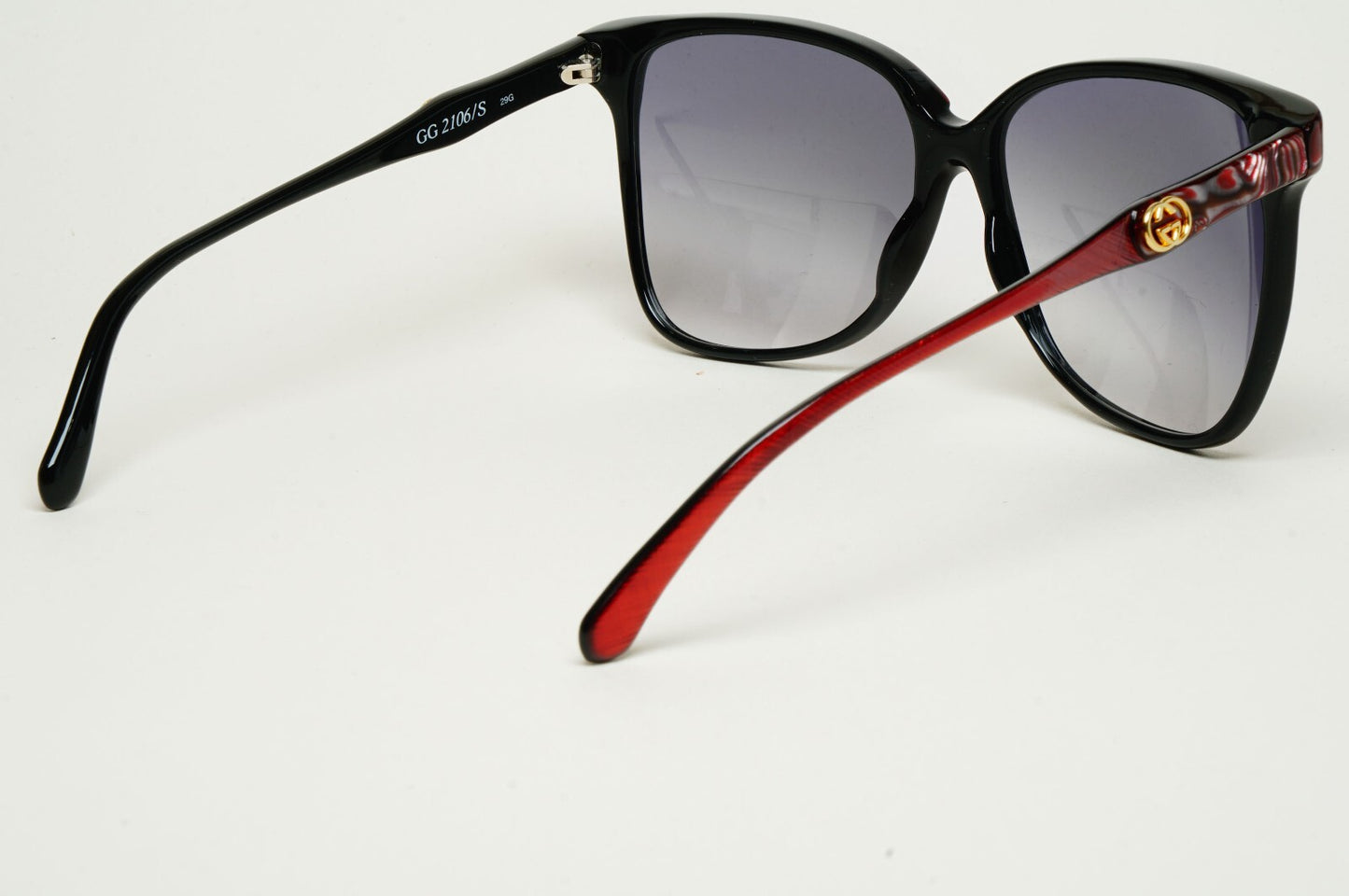 Gucci Sunglasses 1993 Dark Red Bordo Square Grey GG 2106/S 29G 62mm 200225