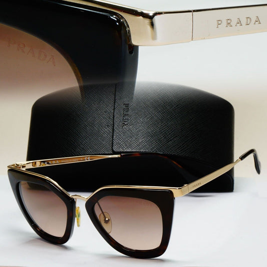 Prada Sunglasses Cinema Gold Brown Tortoise Square PR53SS SPR 53S 2AU-3D0 171024