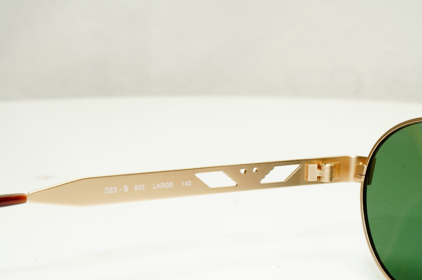 Emporio Armani Sunglasses 1997 Vintage Gold Round Green Eagle Metal 023-S 833 L