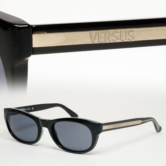 Versus Sunglasses 1996 by Gianni Versace Vintage Black Grey MOD E54 COL 852