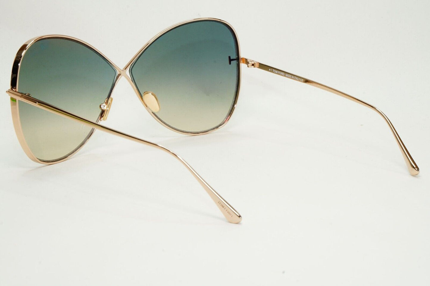 Tom Ford Sunglasses Nickie Rose Gold Green Gradient Butterfly TF0842 TF 842 28P