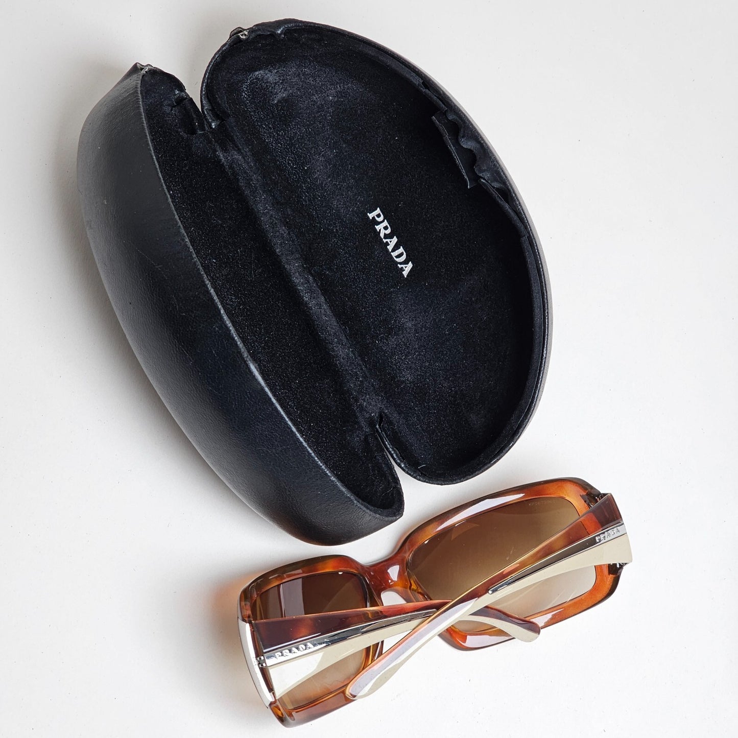 Prada Sunglasses 2006 Vintage Brown Tortoise Wrap PR01HS SPR 01H 4BW-6S1 130225