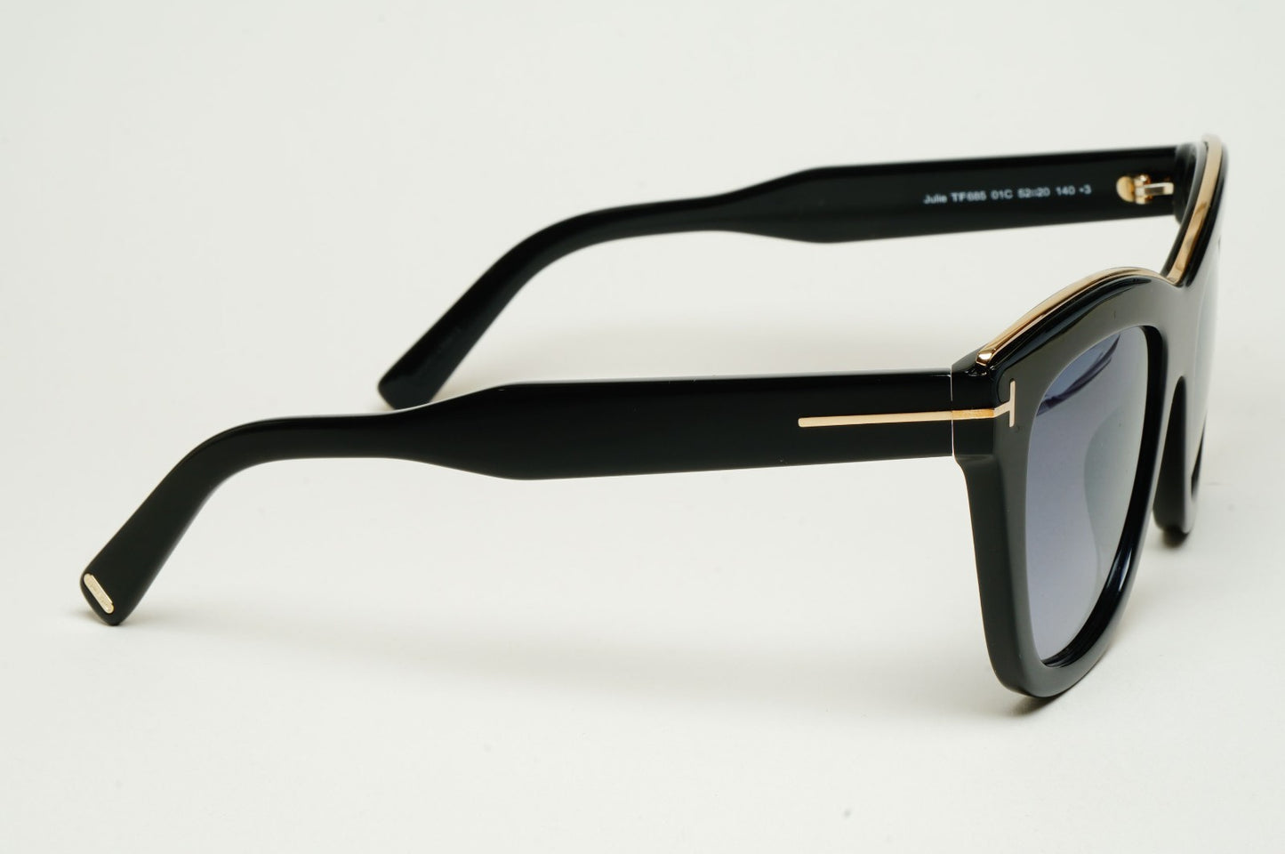 Tom Ford Sunglasses Julie Black Grey Square Gold T FT0685 TF 685 01C 52mm